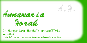 annamaria horak business card